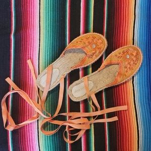 Beaded Ribbons Summer Shoes